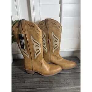 Madden NYC Women's Butterfly Western Boots Size 9 Festival Cowgirl Cowboy Boho